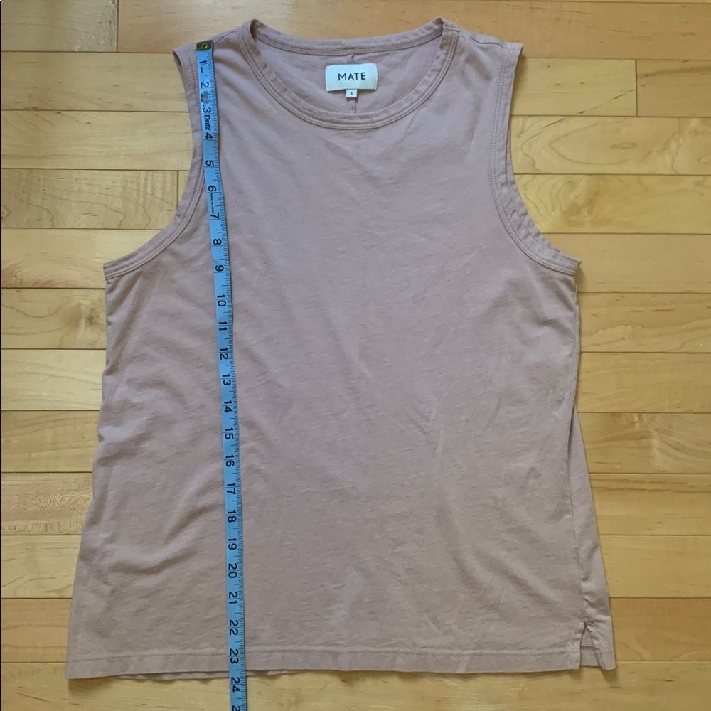 MATE The Label Organic cotton tank top in rose size small new with tags